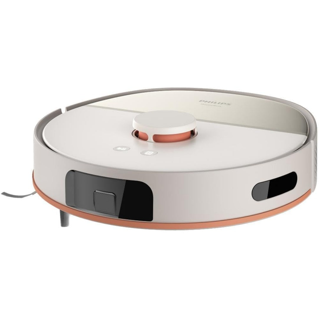 Robot de nettoyage des sols avec la collecte de la poussiere et un reglage par application
